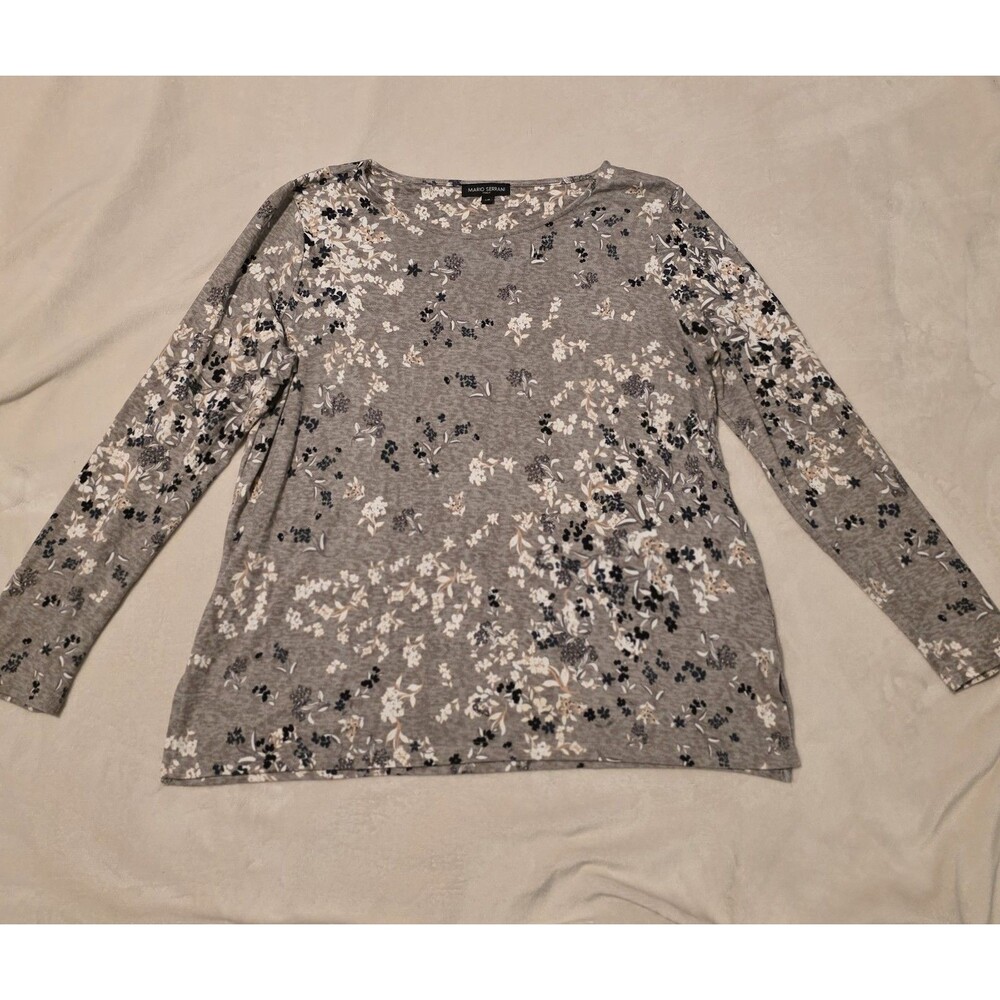 Mario Serrani Floral Top Long Sleeve